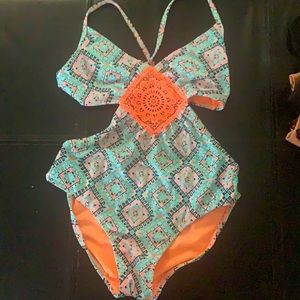 Target xhileration paisley cut out one piece